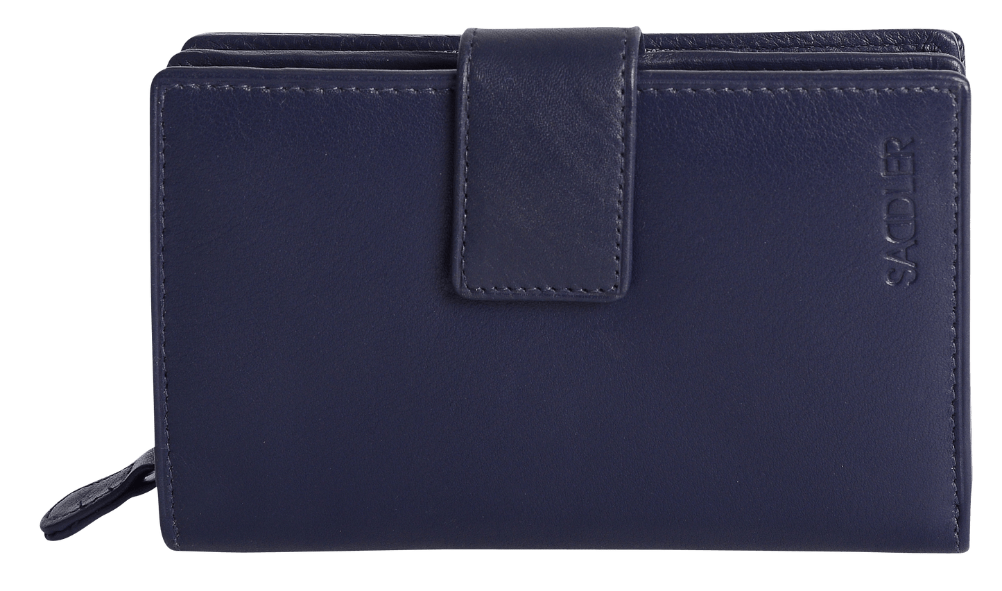 SADDLER GEORGIE Leather Double-Sided Purse - 13 Card Slots, Generous Space for Notes and Coins - RFID Protected