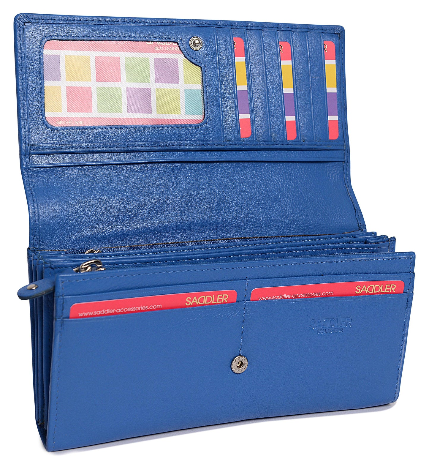 Large Leather Multi-Section Purse "Grace" – Handmade by Saddler | RFID Protected & Gift Boxed