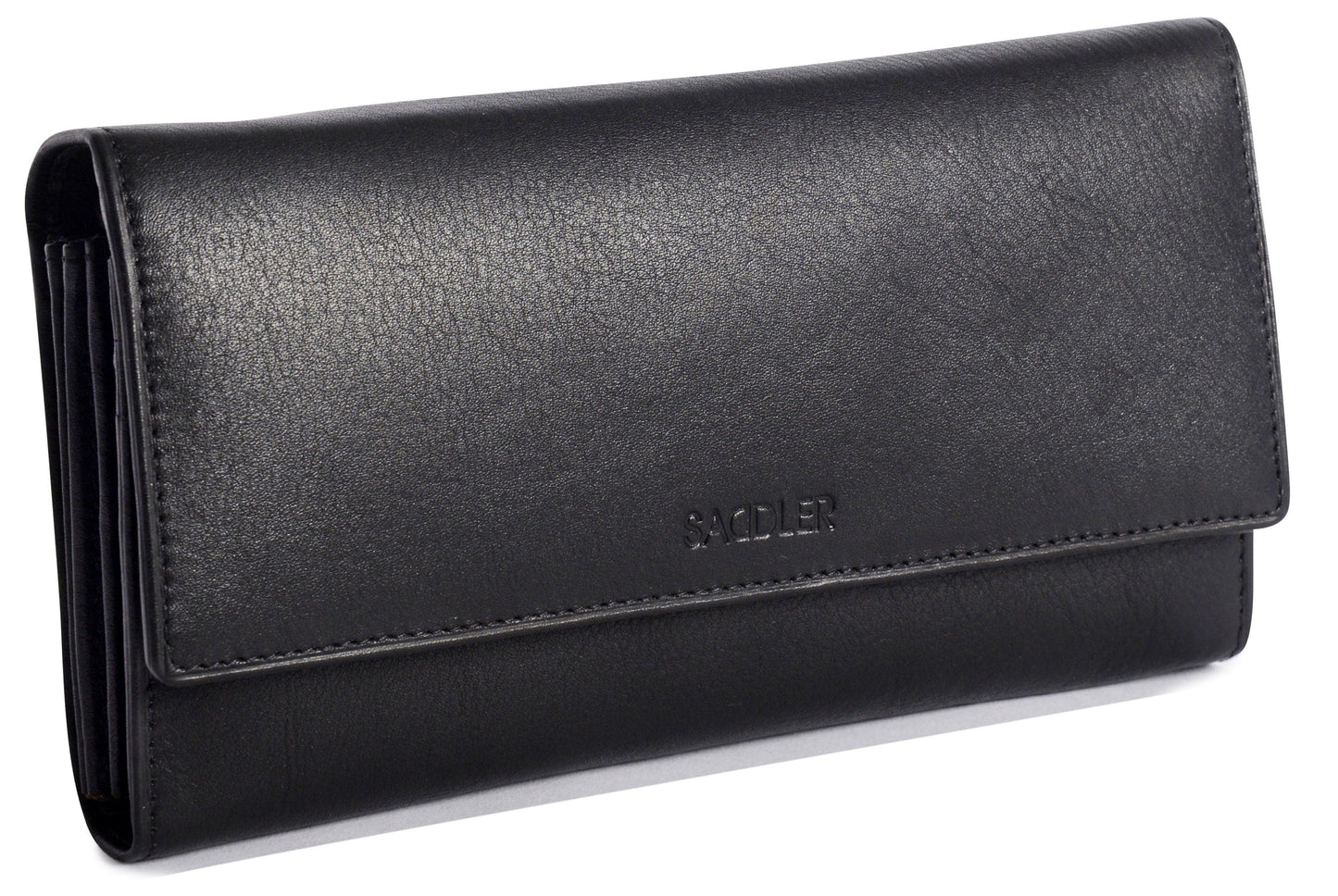 Large Leather Multi-Section Purse "Grace" – Handmade by Saddler | RFID Protected & Gift Boxed