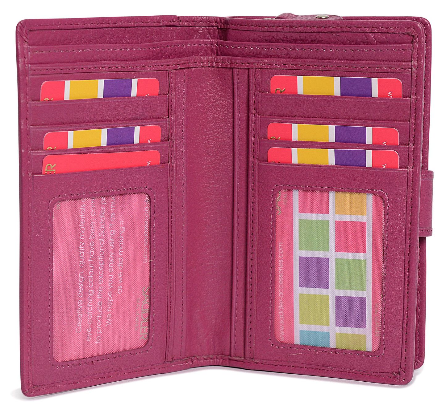 Mid-Size Leather Purse Wallet  "Holly" – Handmade by Saddler | RFID Protected & Gift Boxed