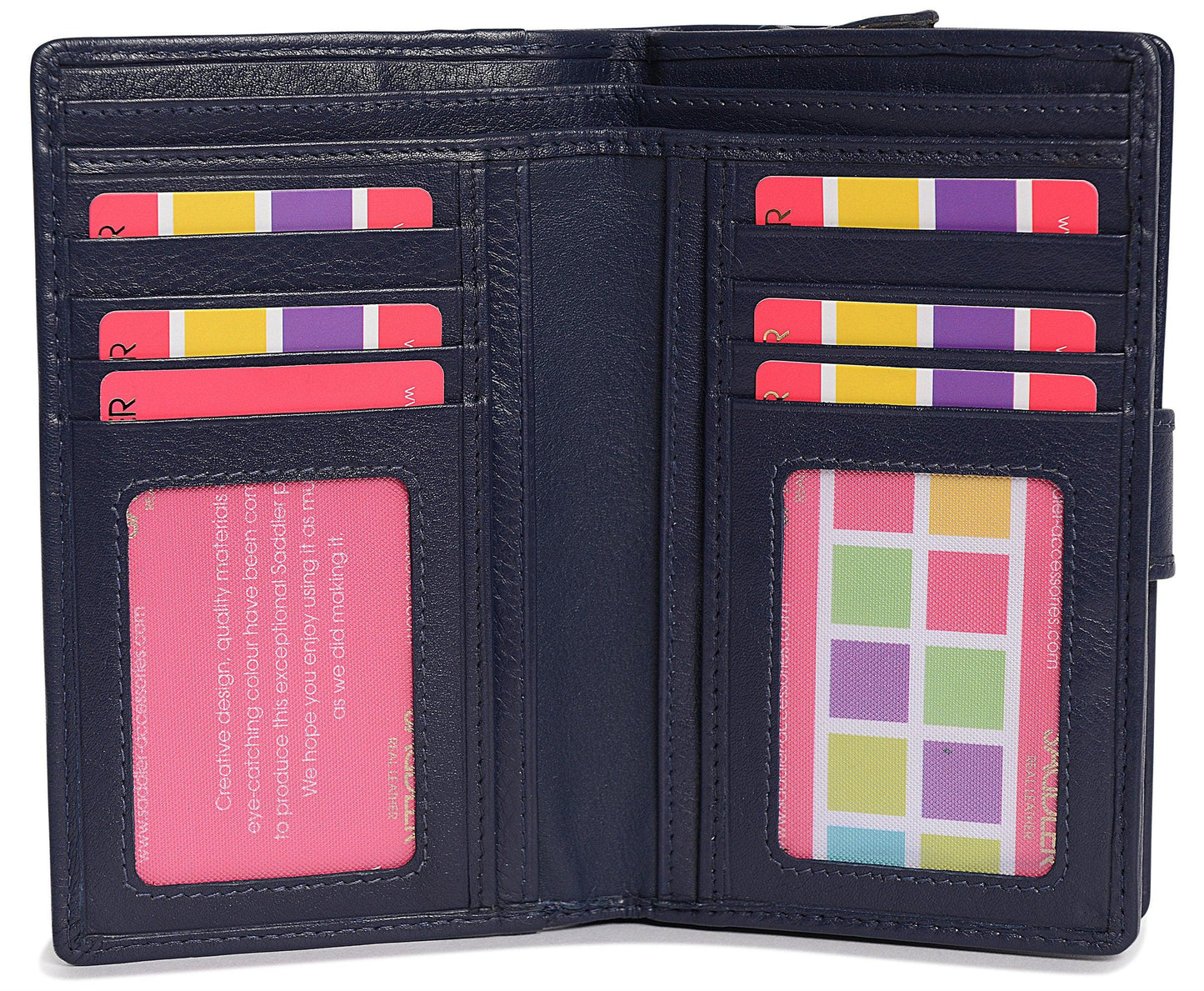Mid-Size Leather Purse Wallet  "Holly" – Handmade by Saddler | RFID Protected & Gift Boxed