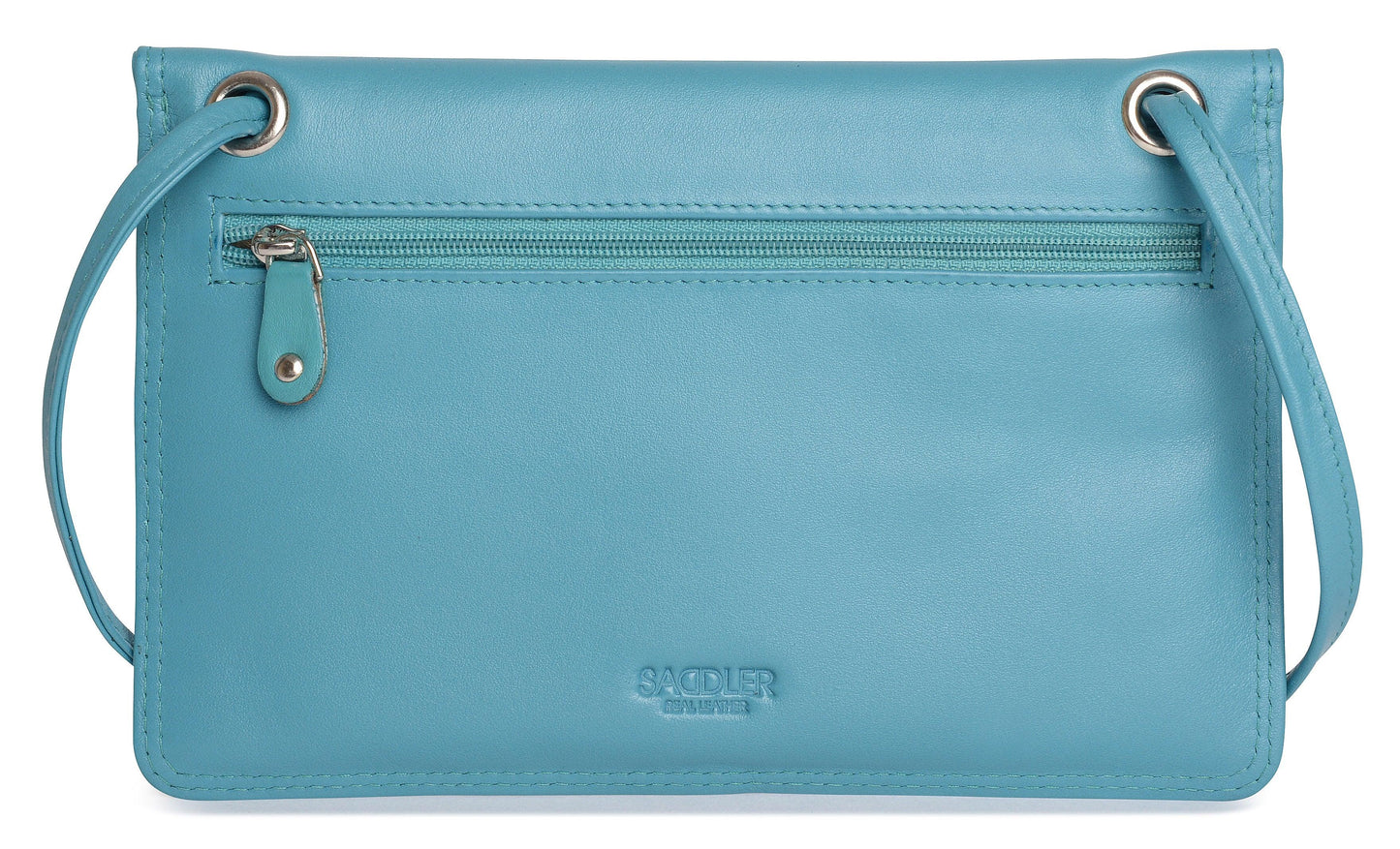 SADDLER ISABELLE Leather Slimline Crossbody Bag - Adjustable Strap, Multiple Pockets, Magnetic Closure - RFID Protected