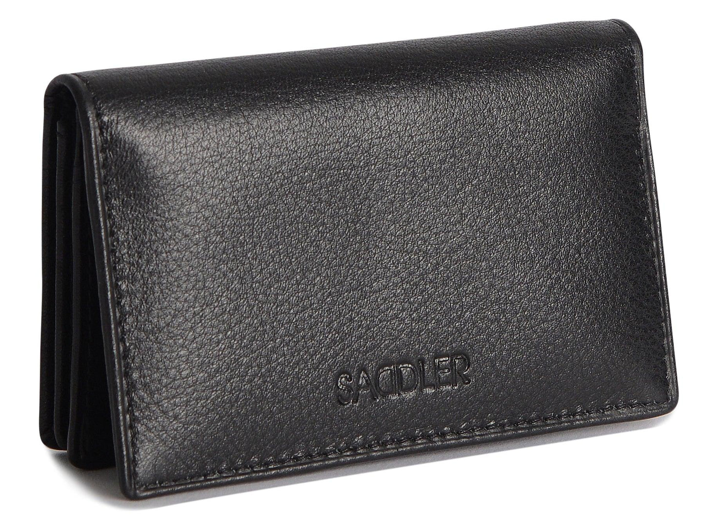 SADDLER JESSICA Leather Credit Card Holder with RFID Protection - 2 Sections and ID Window