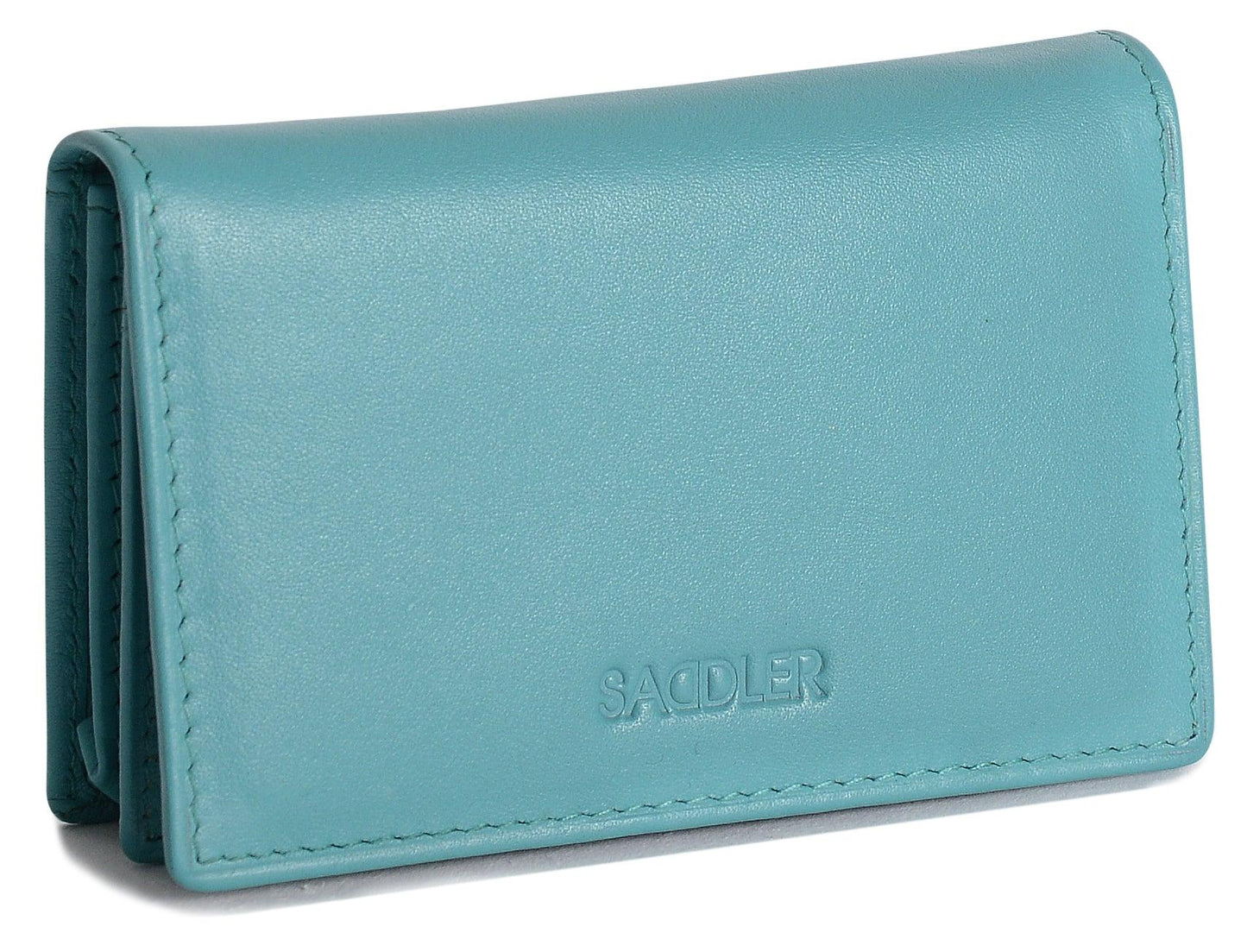 SADDLER JESSICA Leather Credit Card Holder with RFID Protection - 2 Sections and ID Window