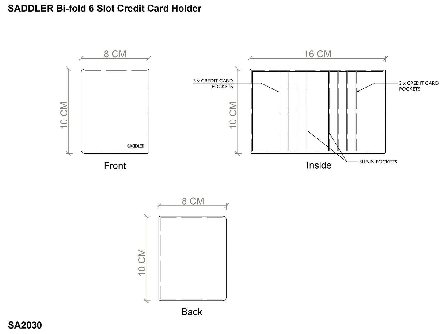 Compact Leather Card Wallet "Lexi" – Handmade by Saddler | RFID Protected & Gift Boxed