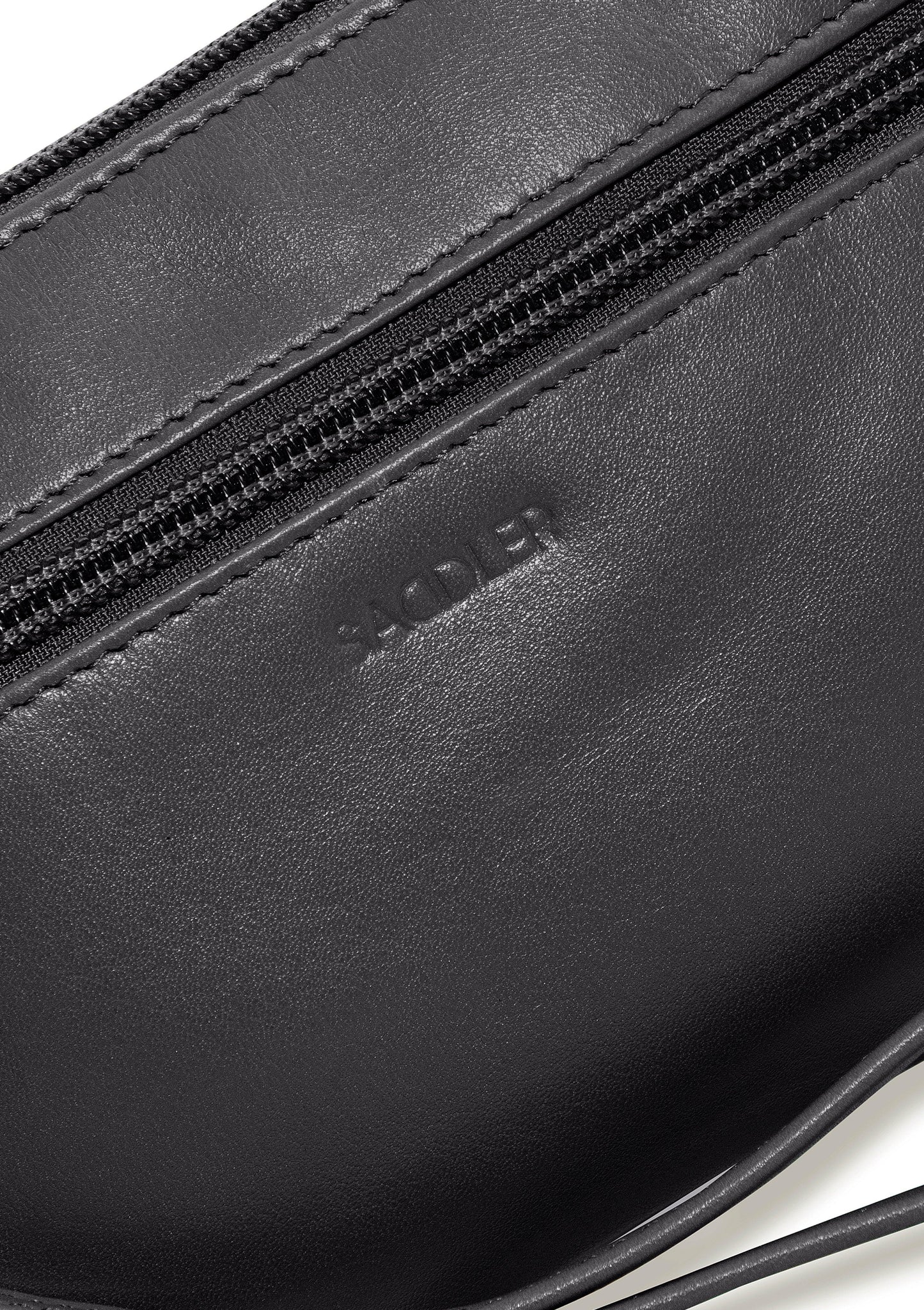 SADDLER SCARLETT Leather Zip Top Mini Clutch - Phone Holder with Detachable Wrist Strap - RFID Protected