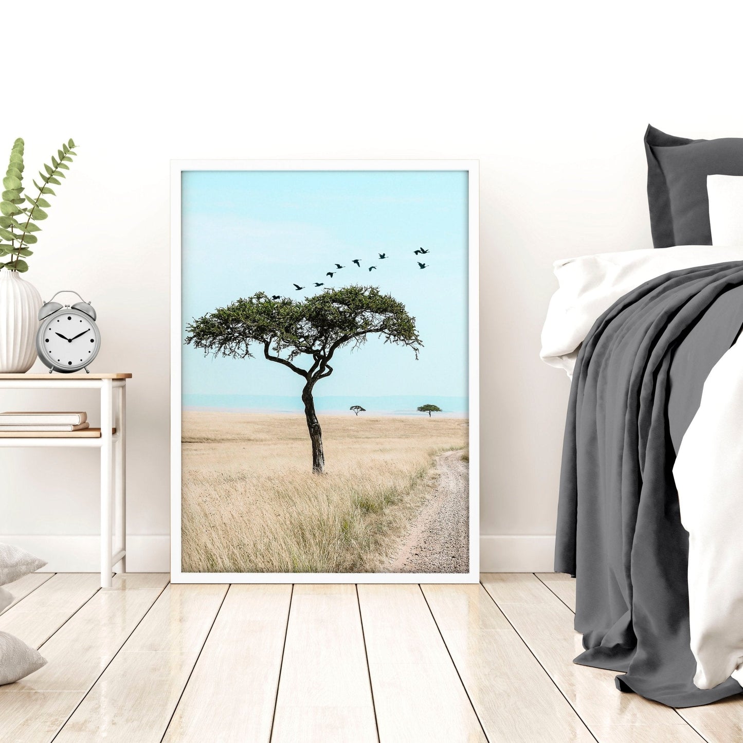 Safari Accessories For Bedroom | Set of 3 African Wildlife Wall art Prints