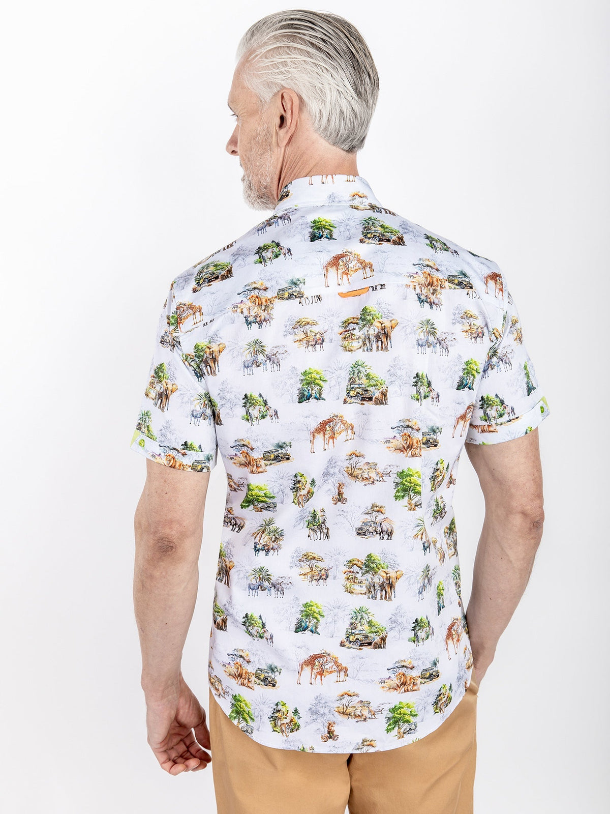 Safari Animal Print Short Sleeve Shirt