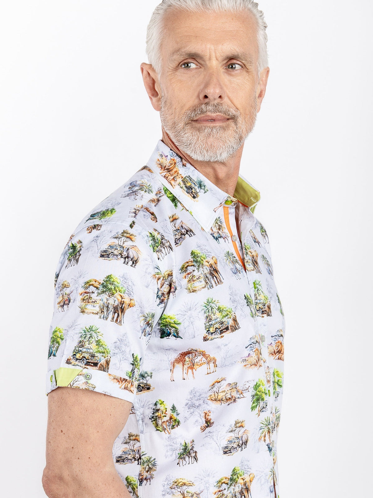 Safari Animal Print Short Sleeve Shirt