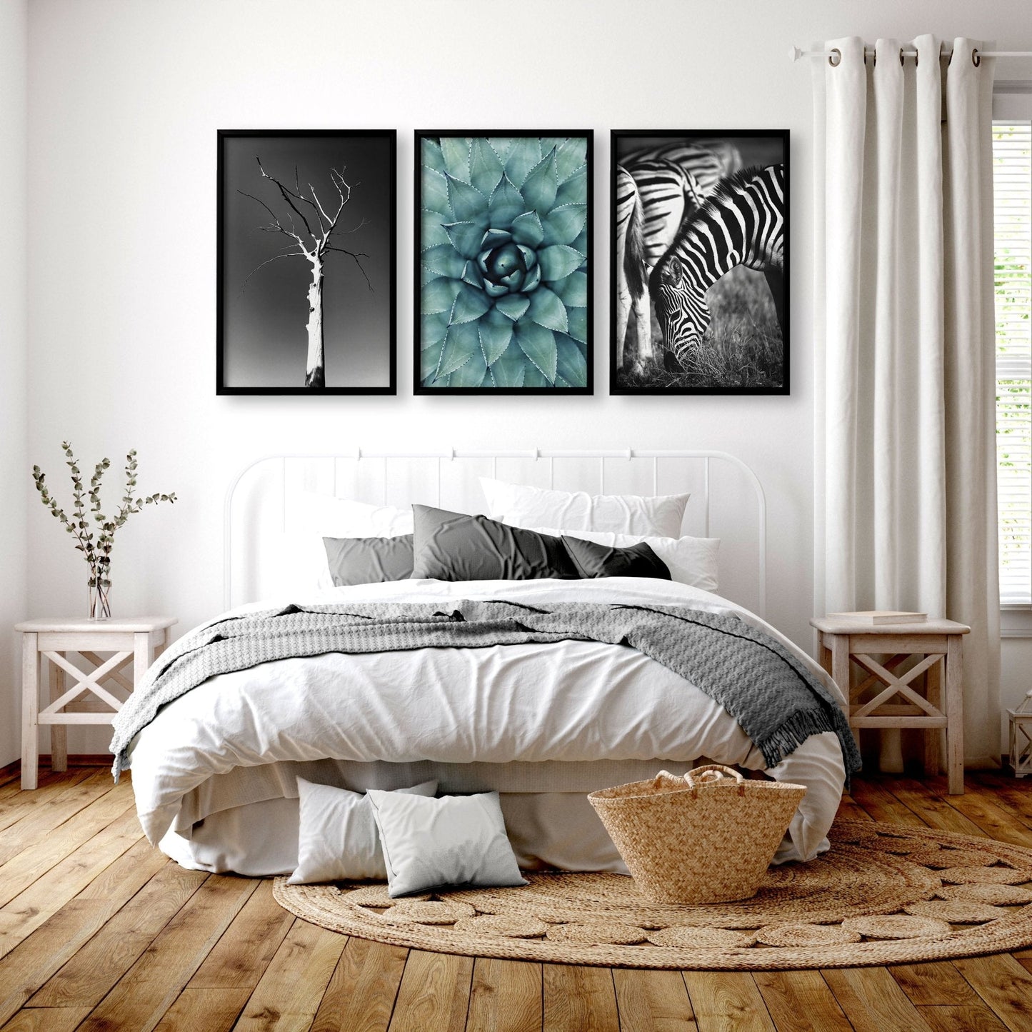 Safari Bedroom | Set of 3 African Wildlife Wall art Prints