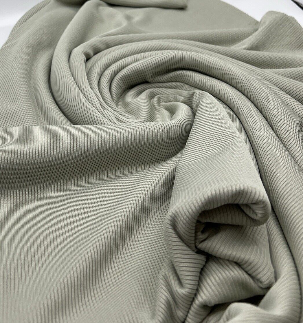 Sage 2X1 Fine Rib Stretch Fabric
