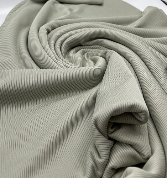 Sage 2X1 Fine Rib Stretch Fabric