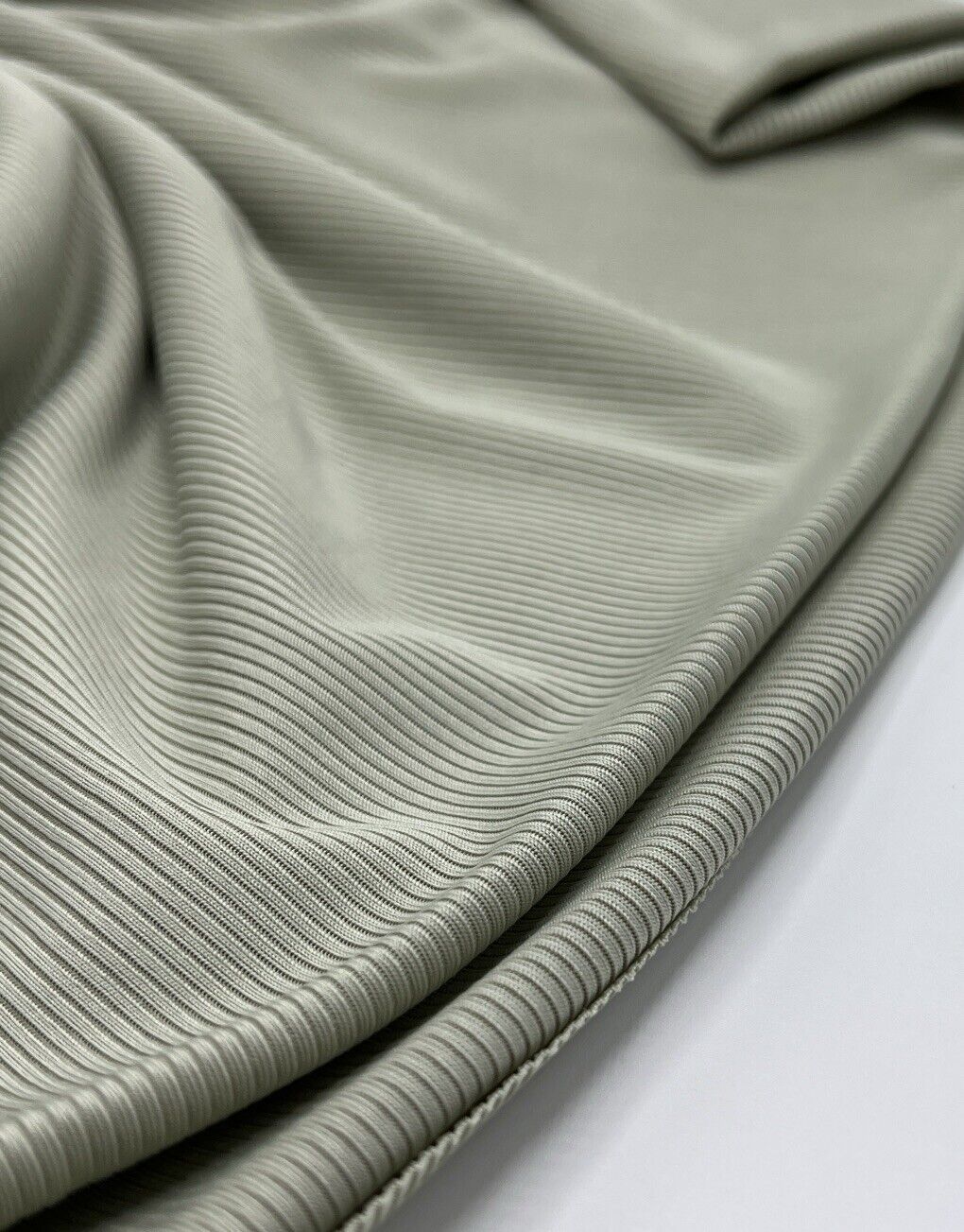 Sage 2X1 Fine Rib Stretch Fabric