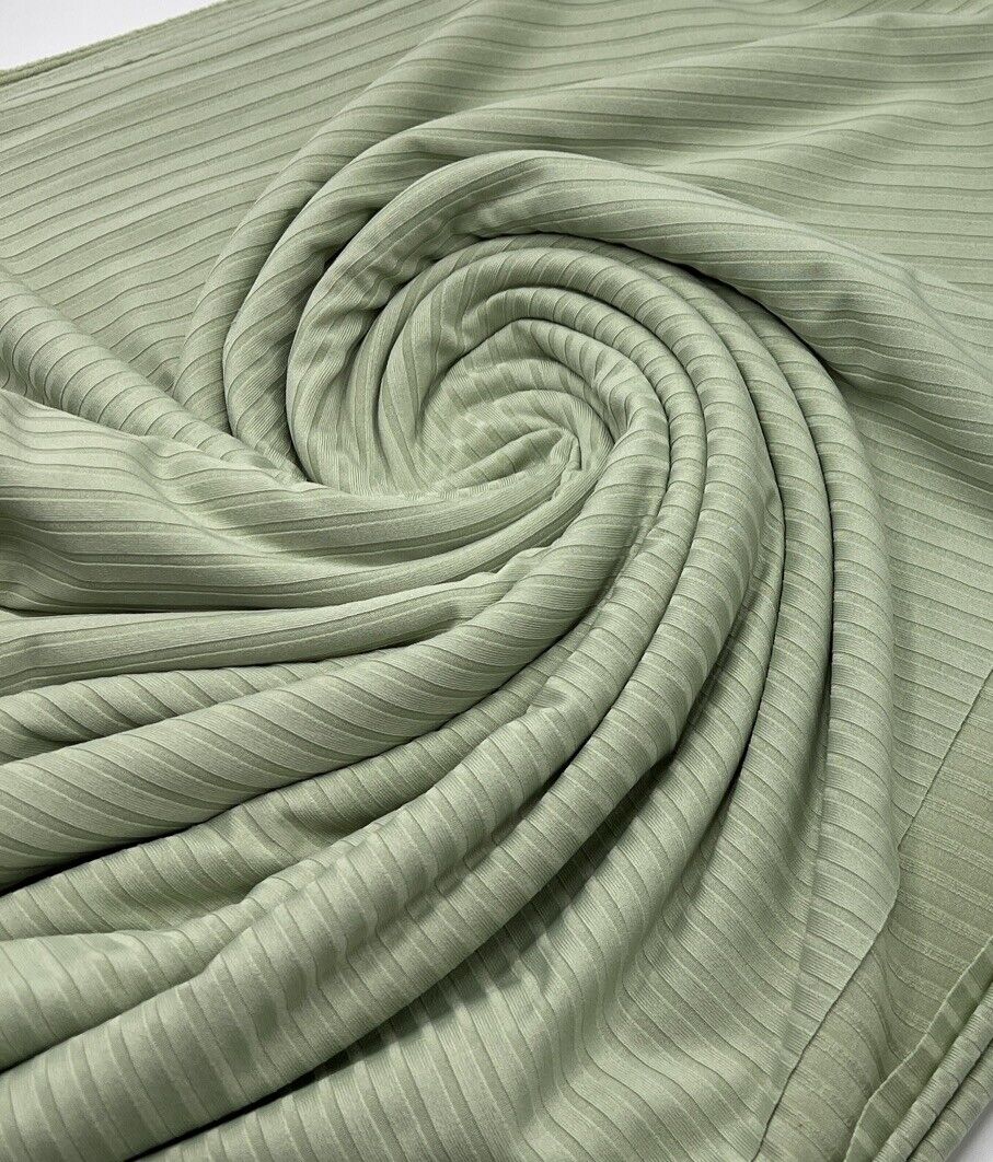 Sage 8x4 Wide Rib Stretch Fabric