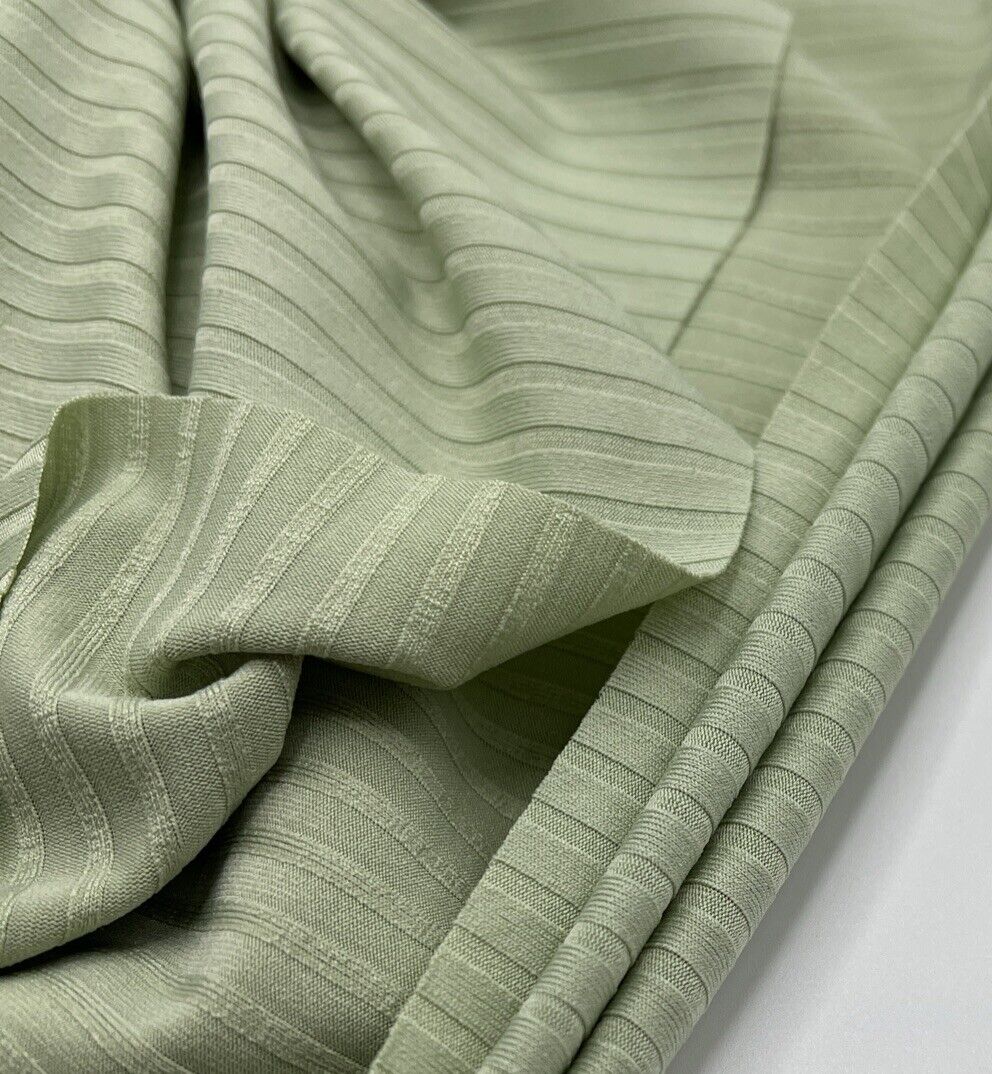 Sage 8x4 Wide Rib Stretch Fabric