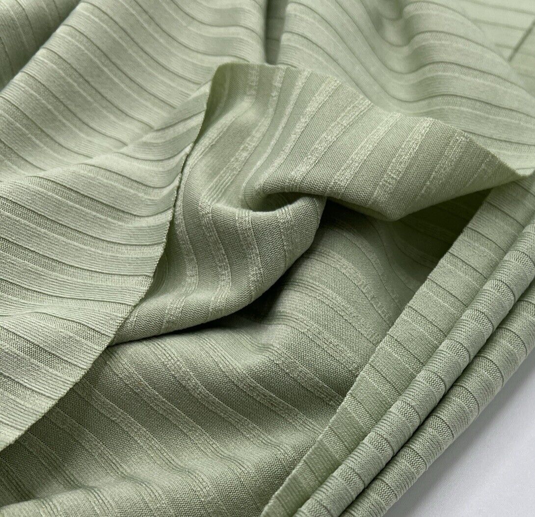 Sage 8x4 Wide Rib Stretch Fabric