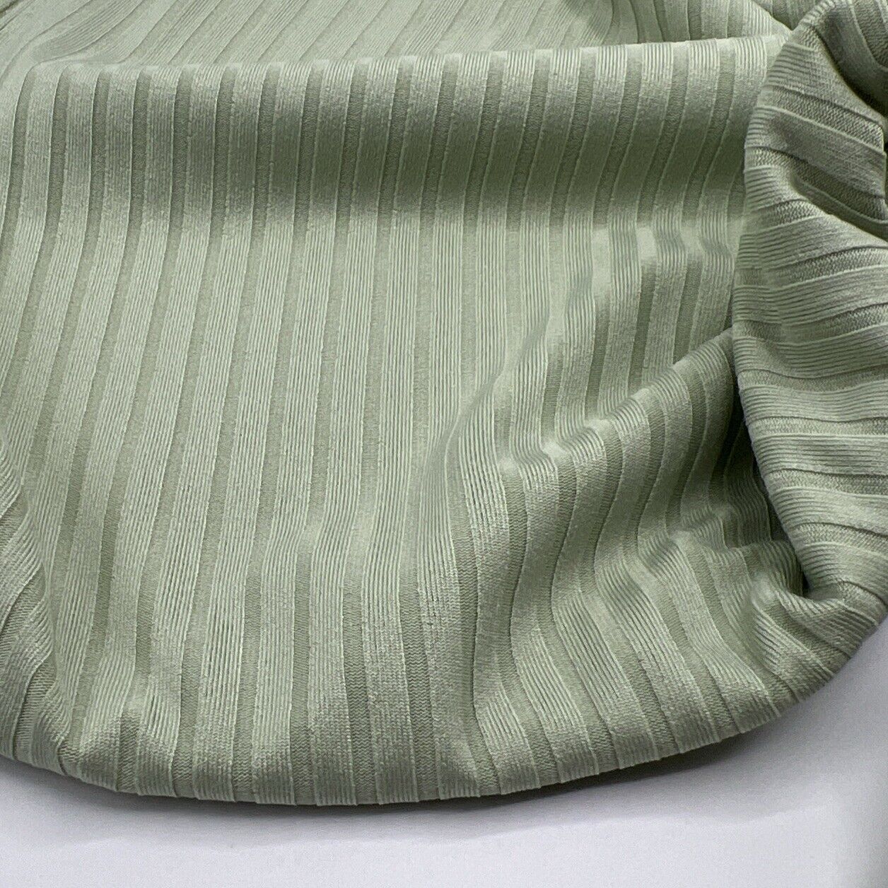 Sage 8x4 Wide Rib Stretch Fabric