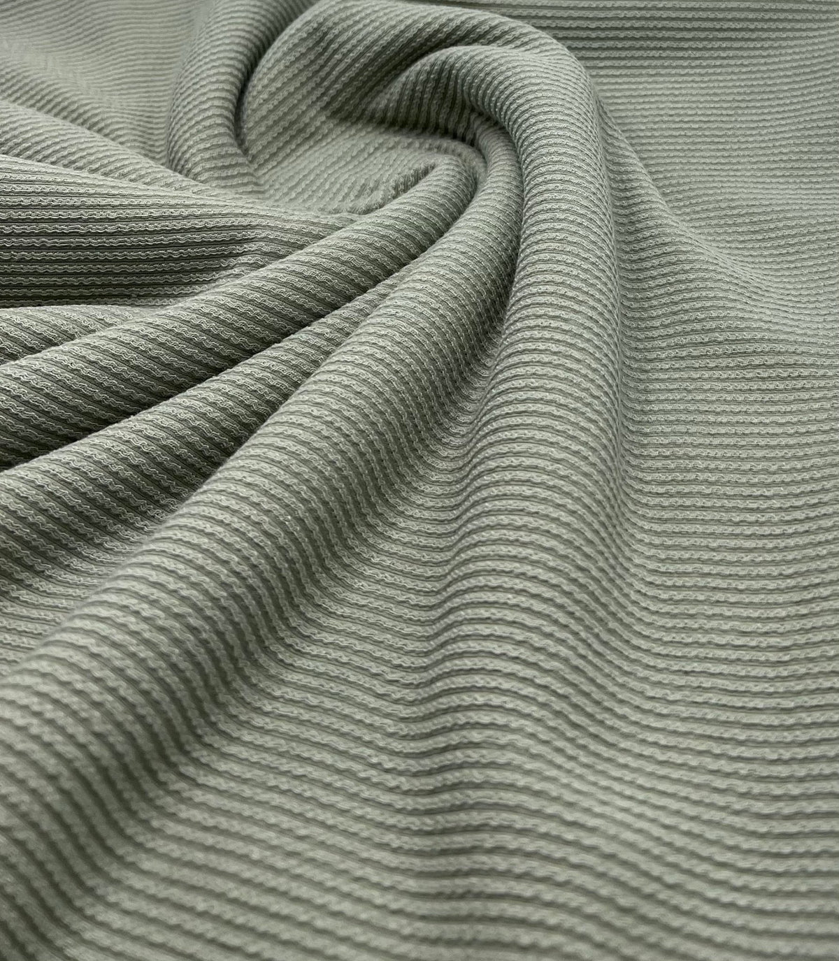 Sage Crinkle Rib Stretch Fabric