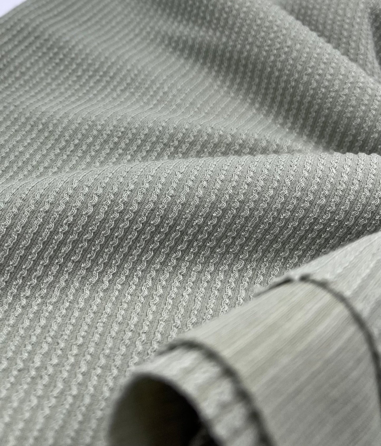 Sage Crinkle Rib Stretch Fabric