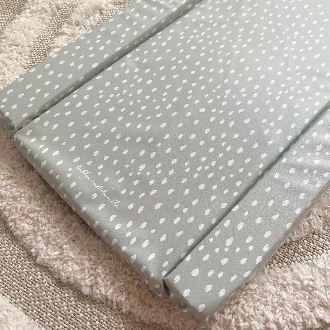 Standard Changing Mat - Sage Green Spots