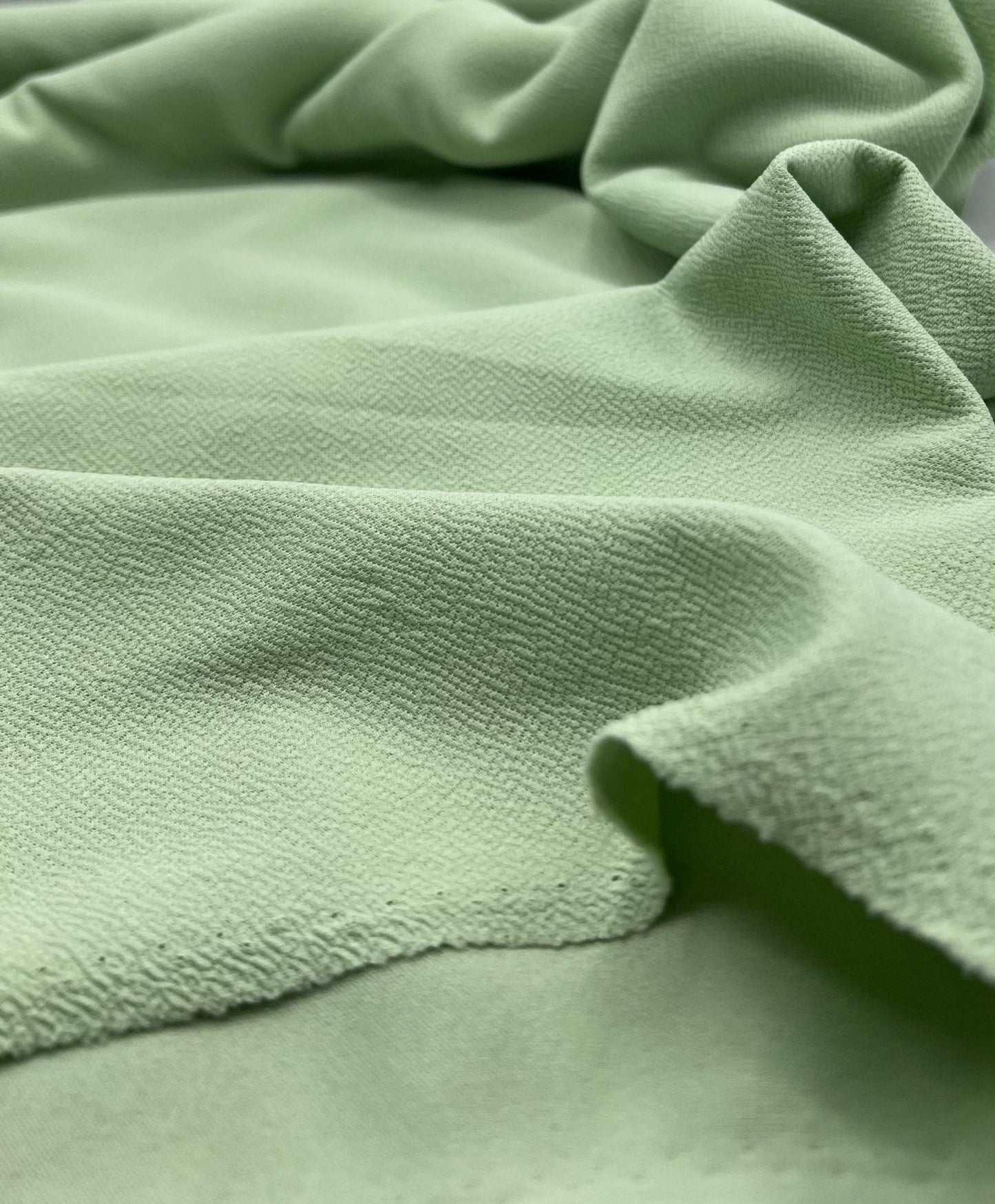 Plain Sage Green Liverpool Bullet Stretch Fabric