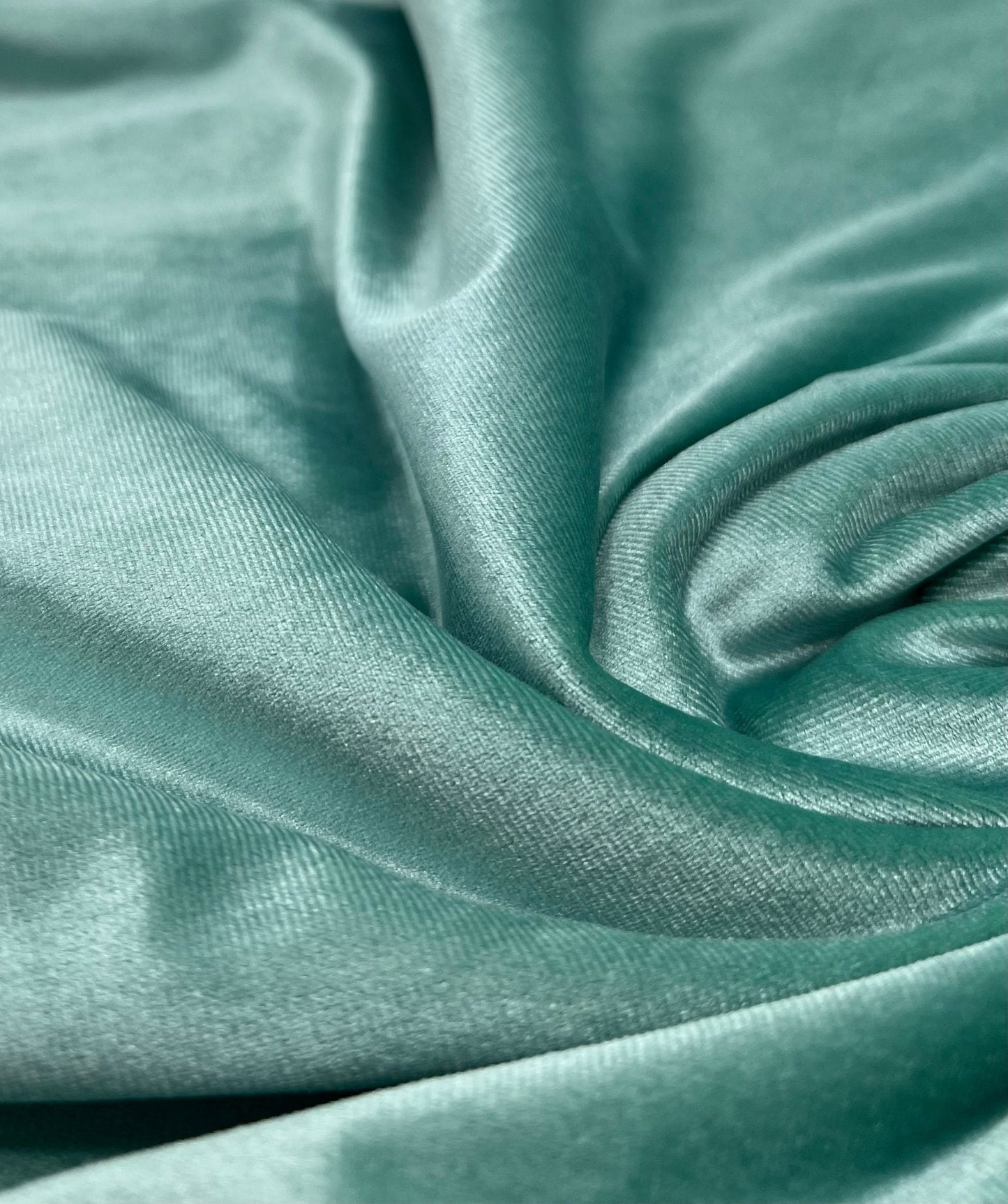 Sage Green Plain Velour Spandex Stretch Fabric