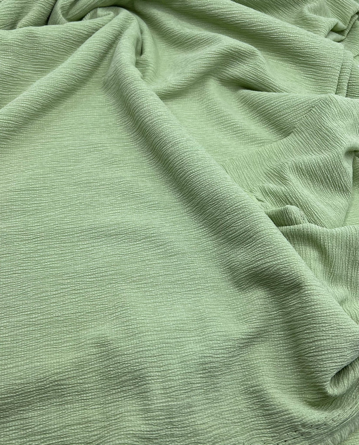 Sage Textured Green Tree Bark Stretch Dress Craft Fabric