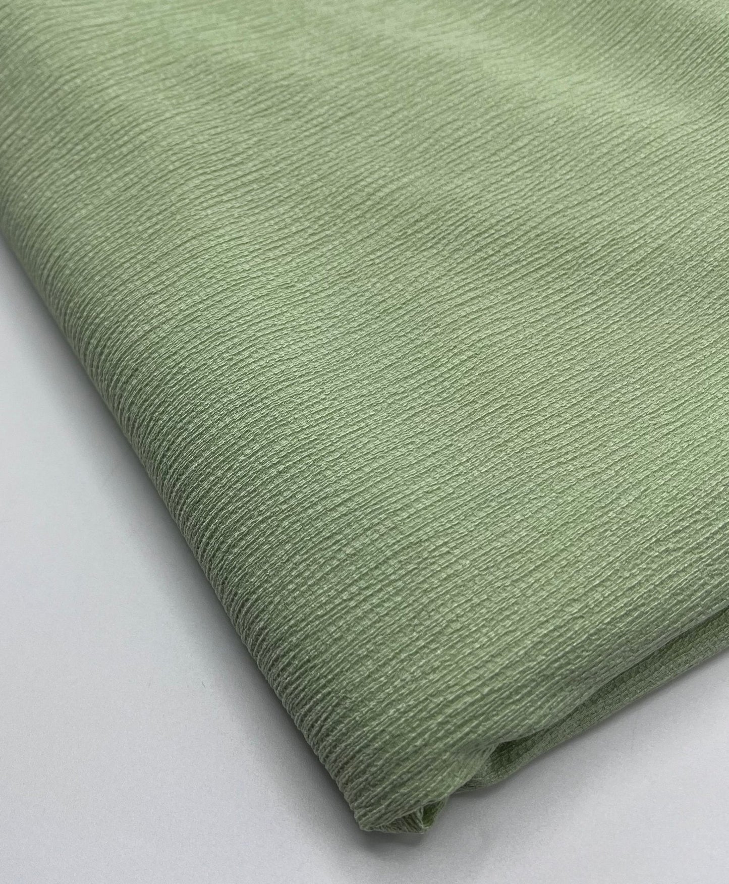 Sage Textured Green Tree Bark Stretch Dress Craft Fabric