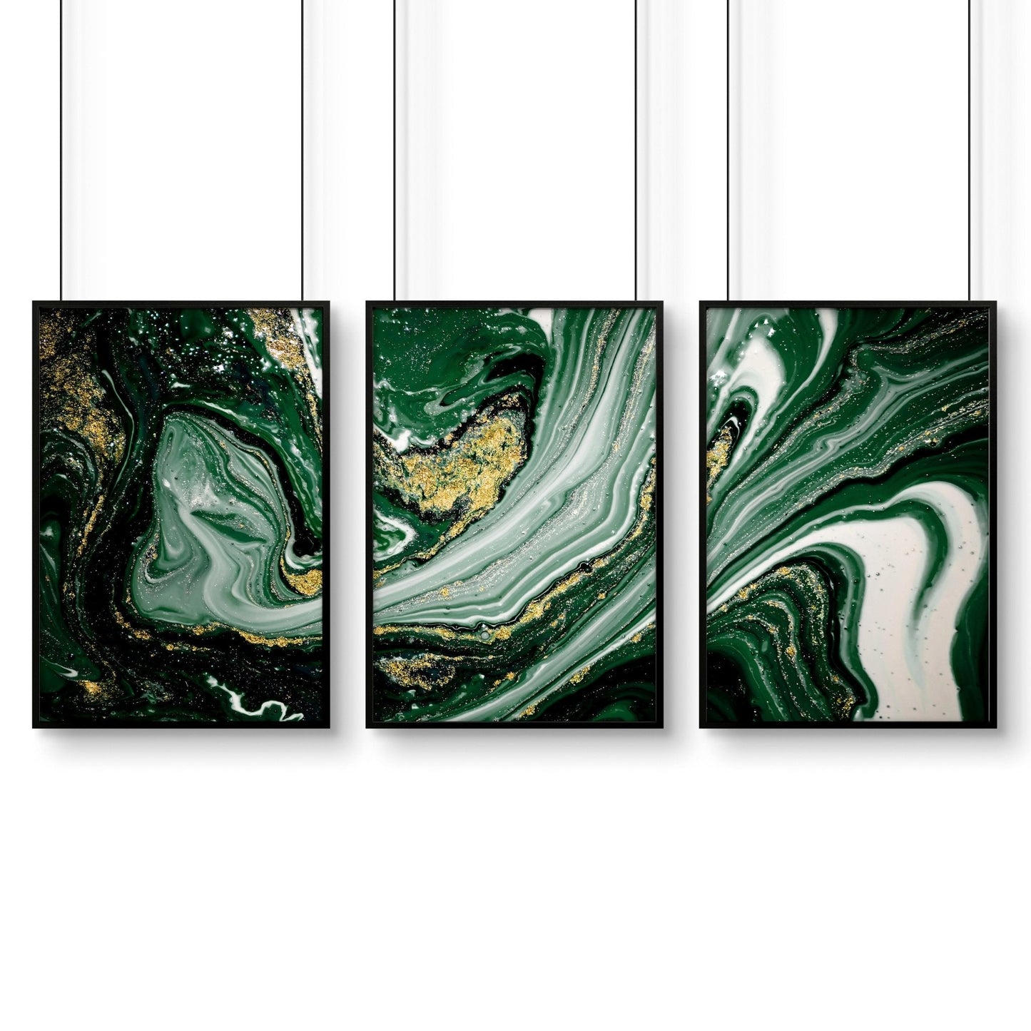 Wall abstract art | set of 3 Marble wall art prints