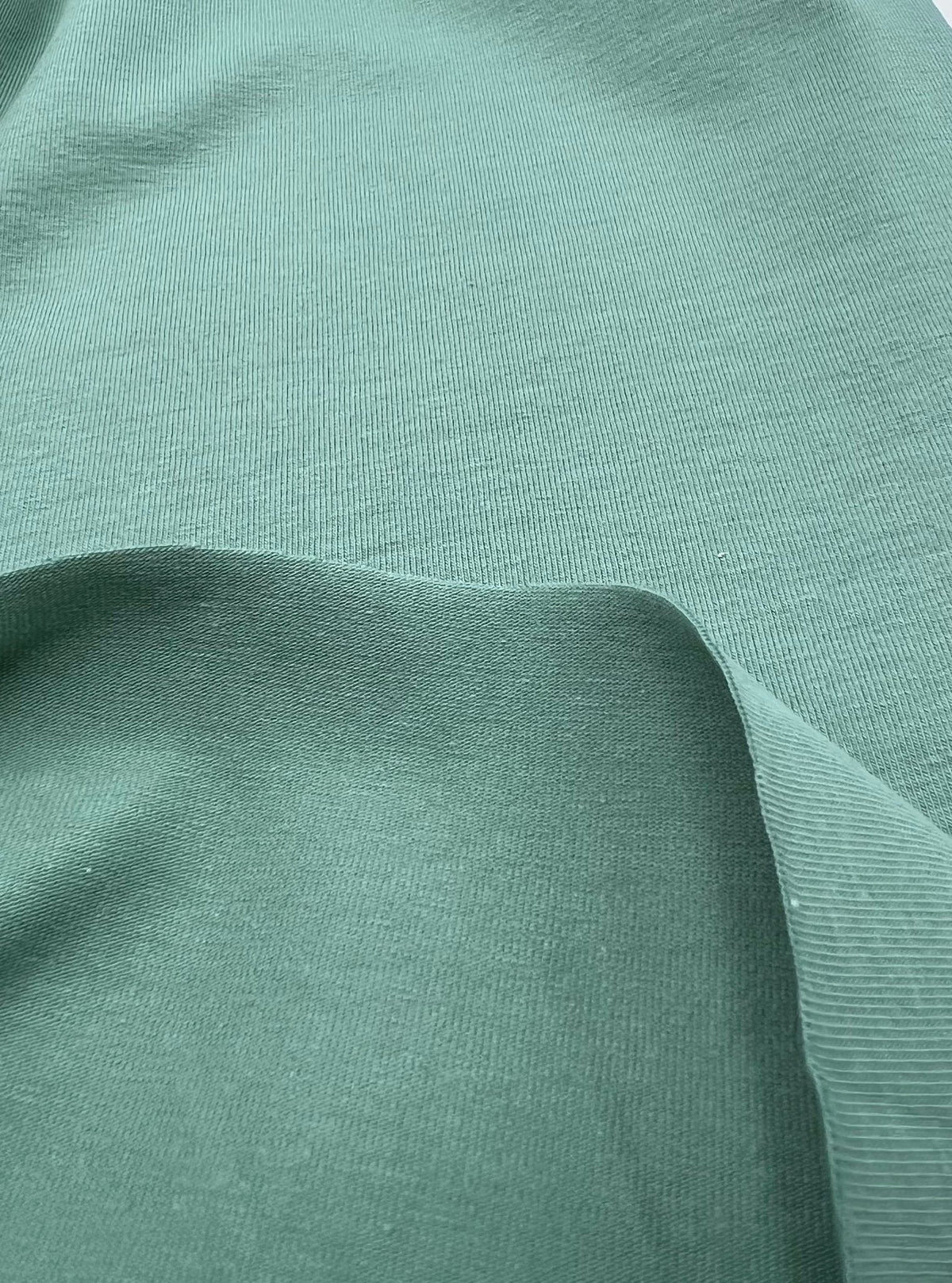 Sage Cotton Stretch Jersey 240 GSM 92/8 Lycra 4 Way Stretch