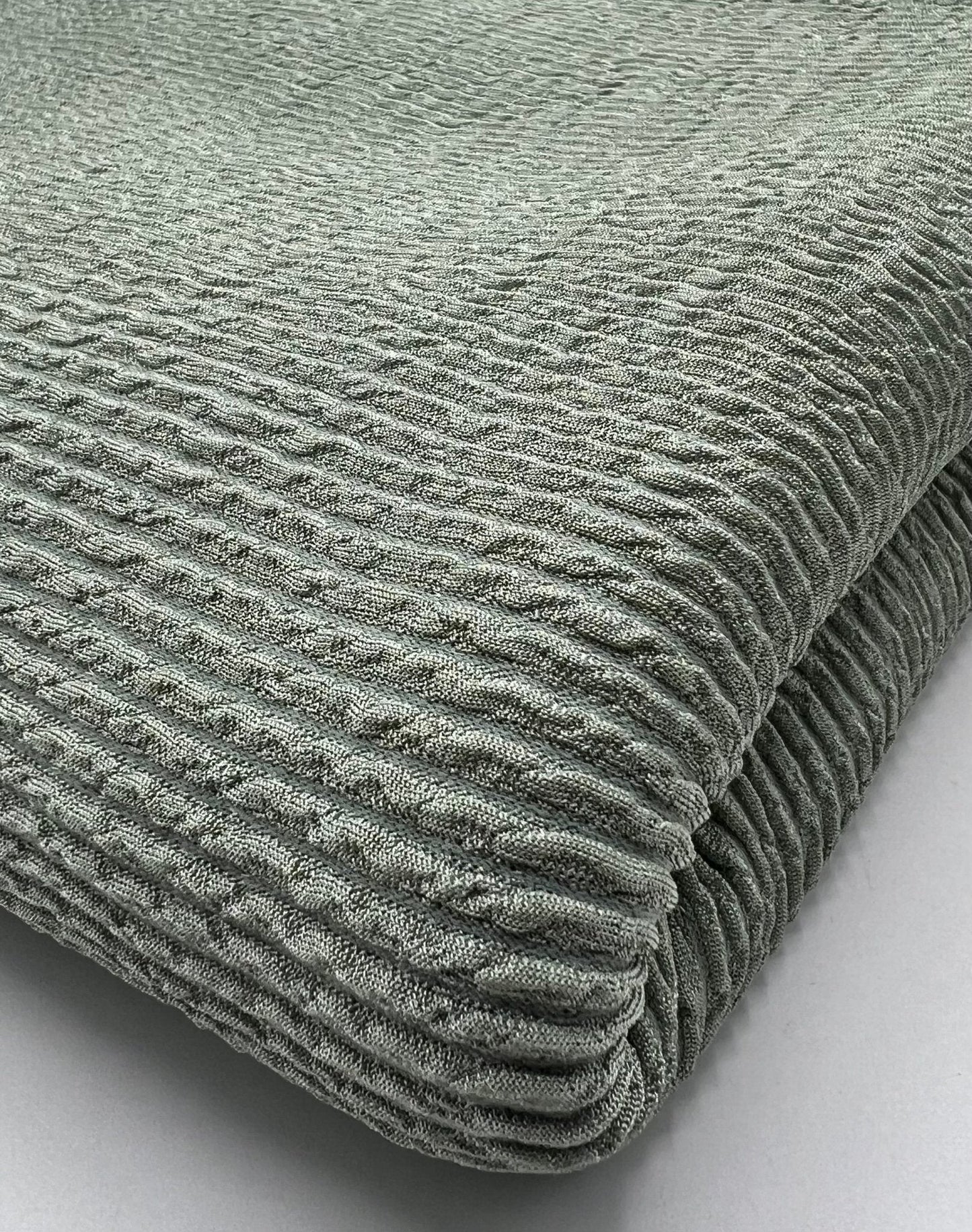 Sage Thick Rope Rib 2 Way Stretch Fabric