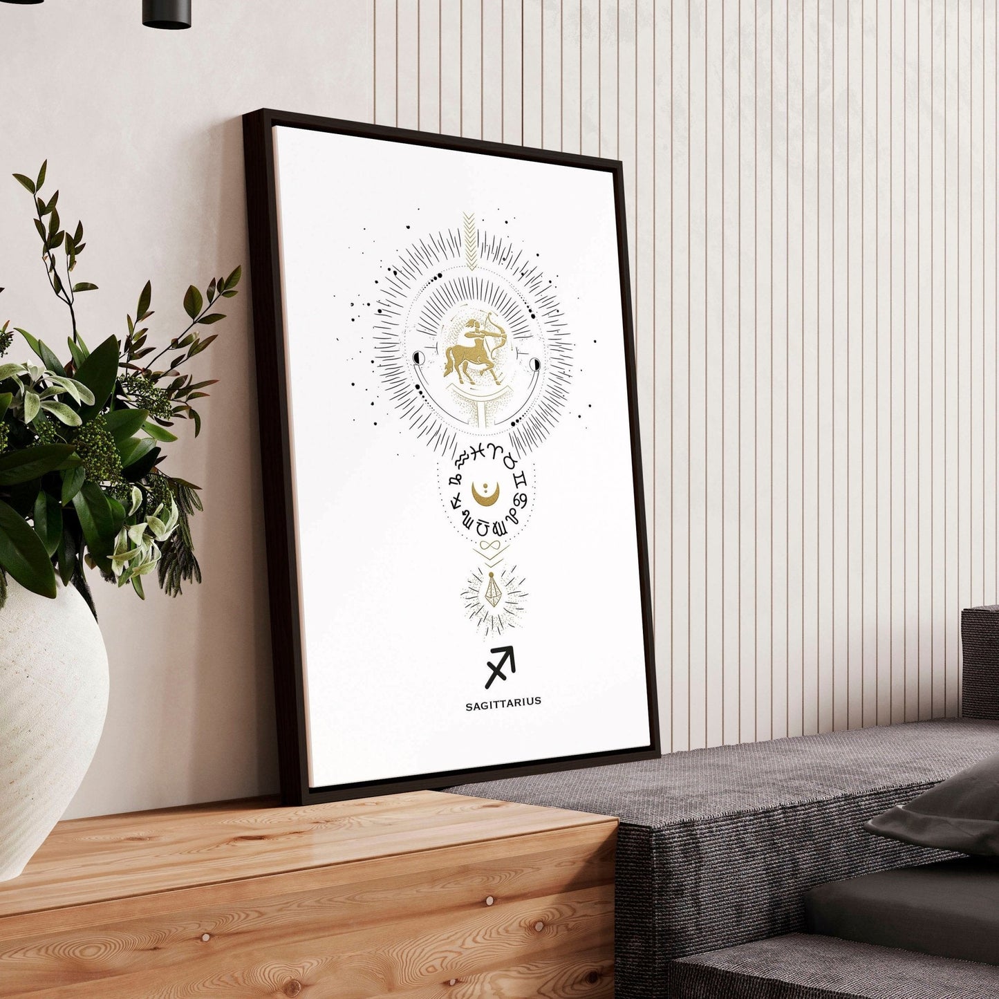 Sagittarius zodiac framed wall art print