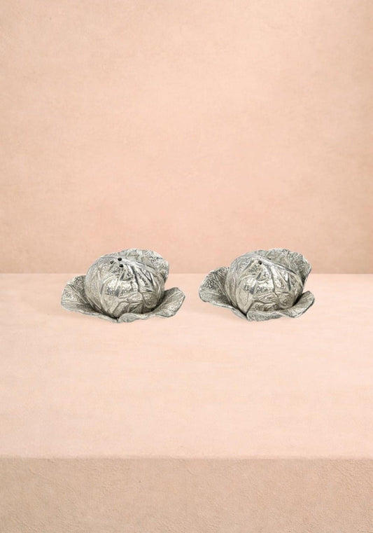 Pewter Cabbage Salt and Pepper