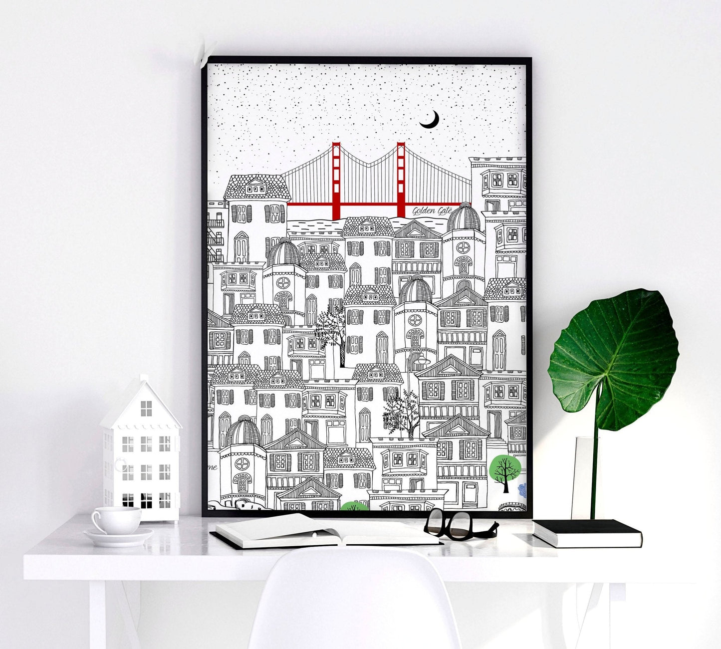San Francisco print  | Set of 2 wall art travel posters