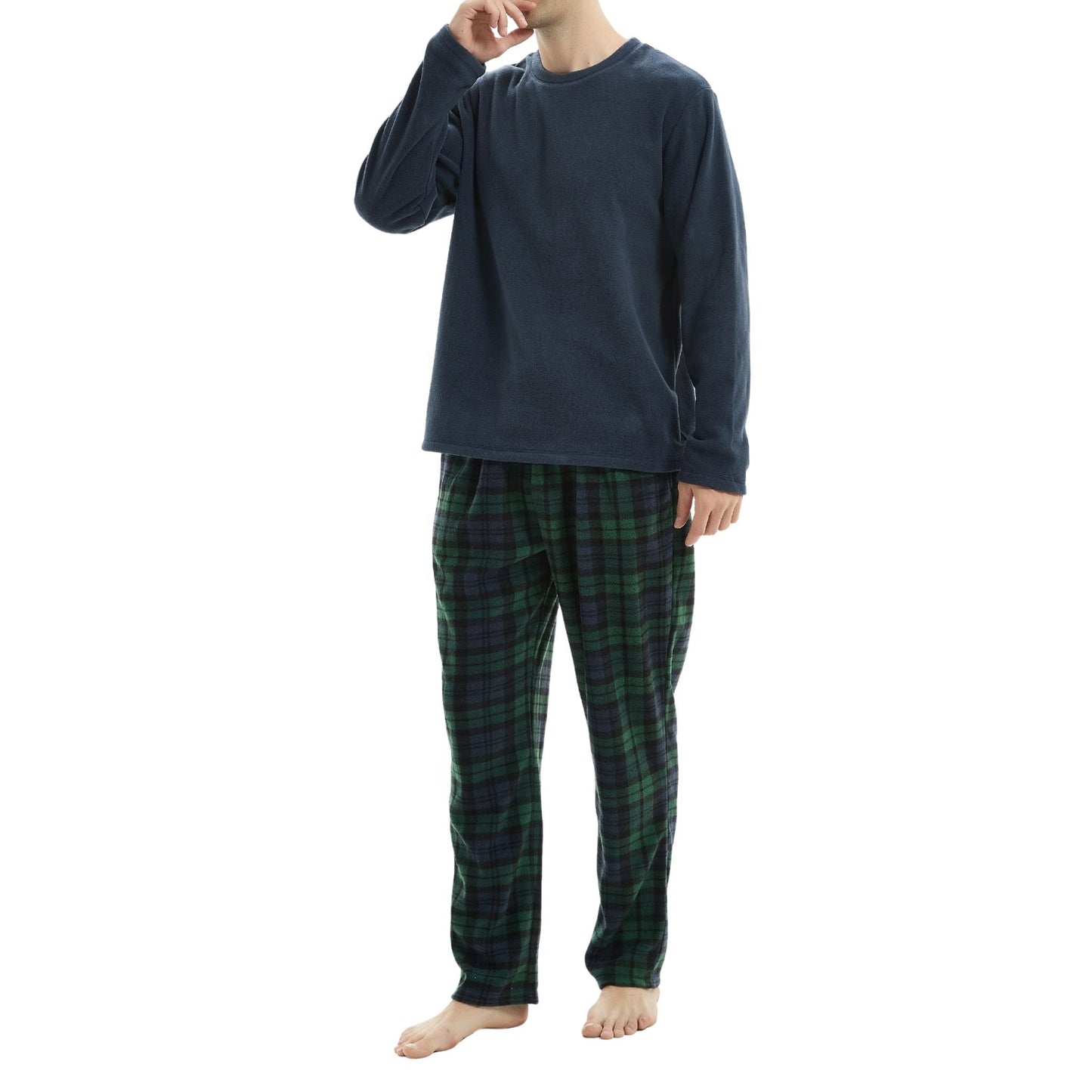 Green Long-Sleeve Fleece Pyjama Sets for Ultimate Comfort and Style