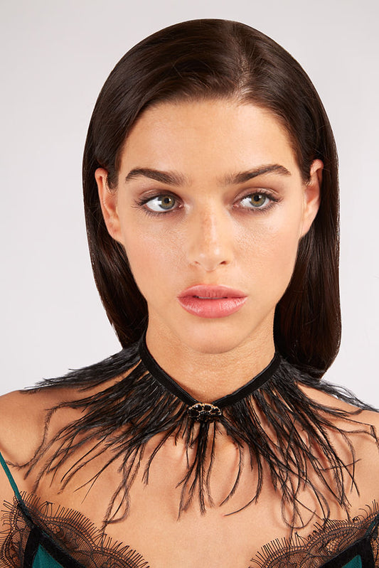 Louche Luxe Sansa Feather Choker