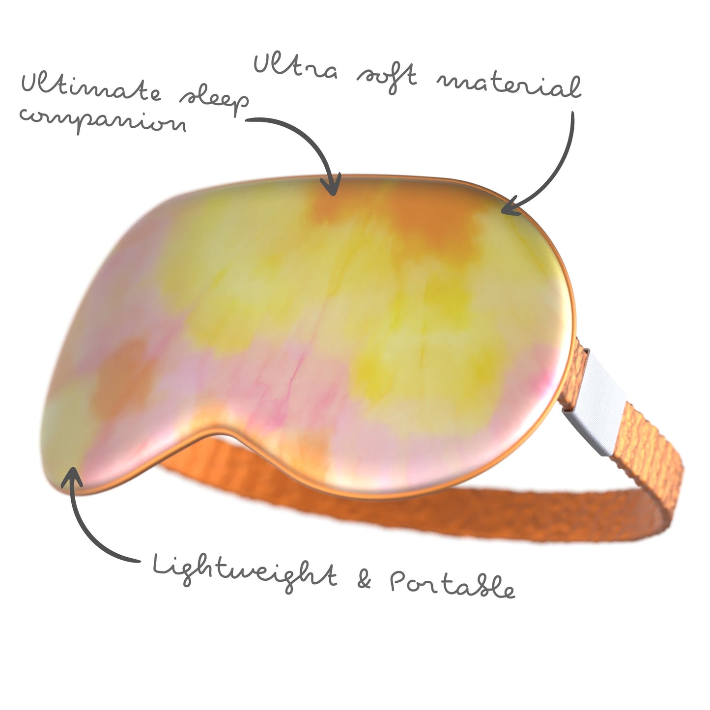 Satin Sleep Mask - Orange Tie Dye