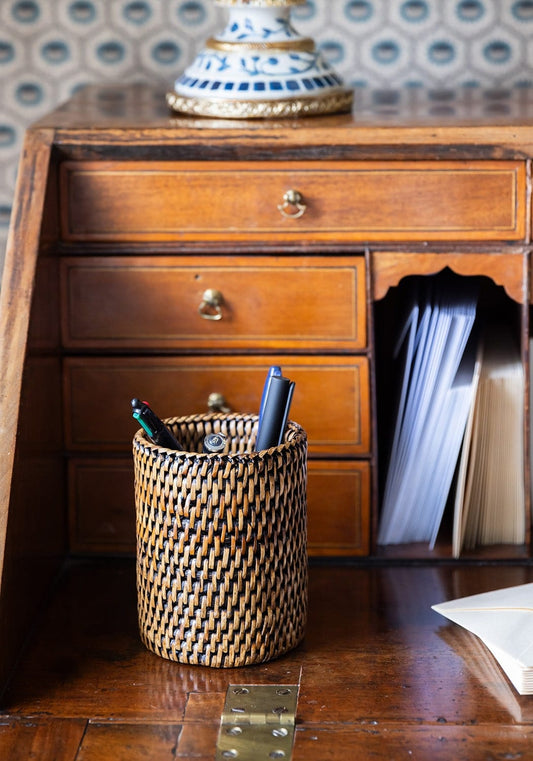 Savannah Pen Pot / Bottle Holder - Brown