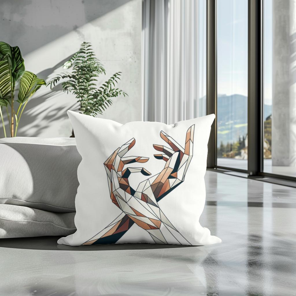 Elegant Gestures Cotton Cushion