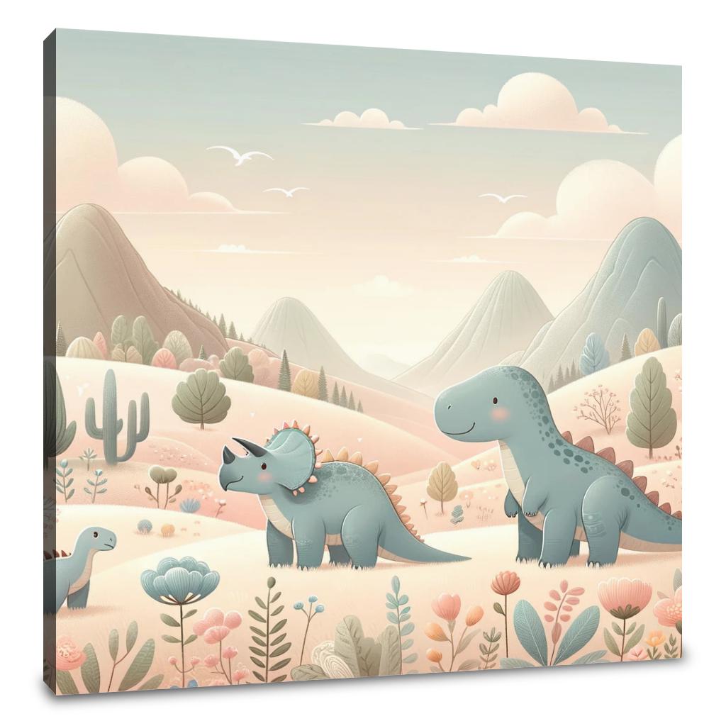 Dinosaur Meadow Canvas