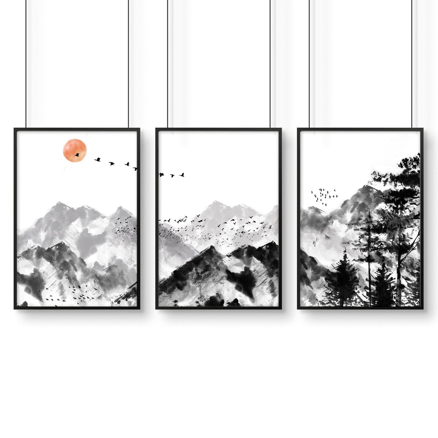 Scandi Artwork | set of 3 wall art prints