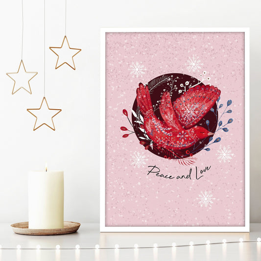 Christmas decor wall art print