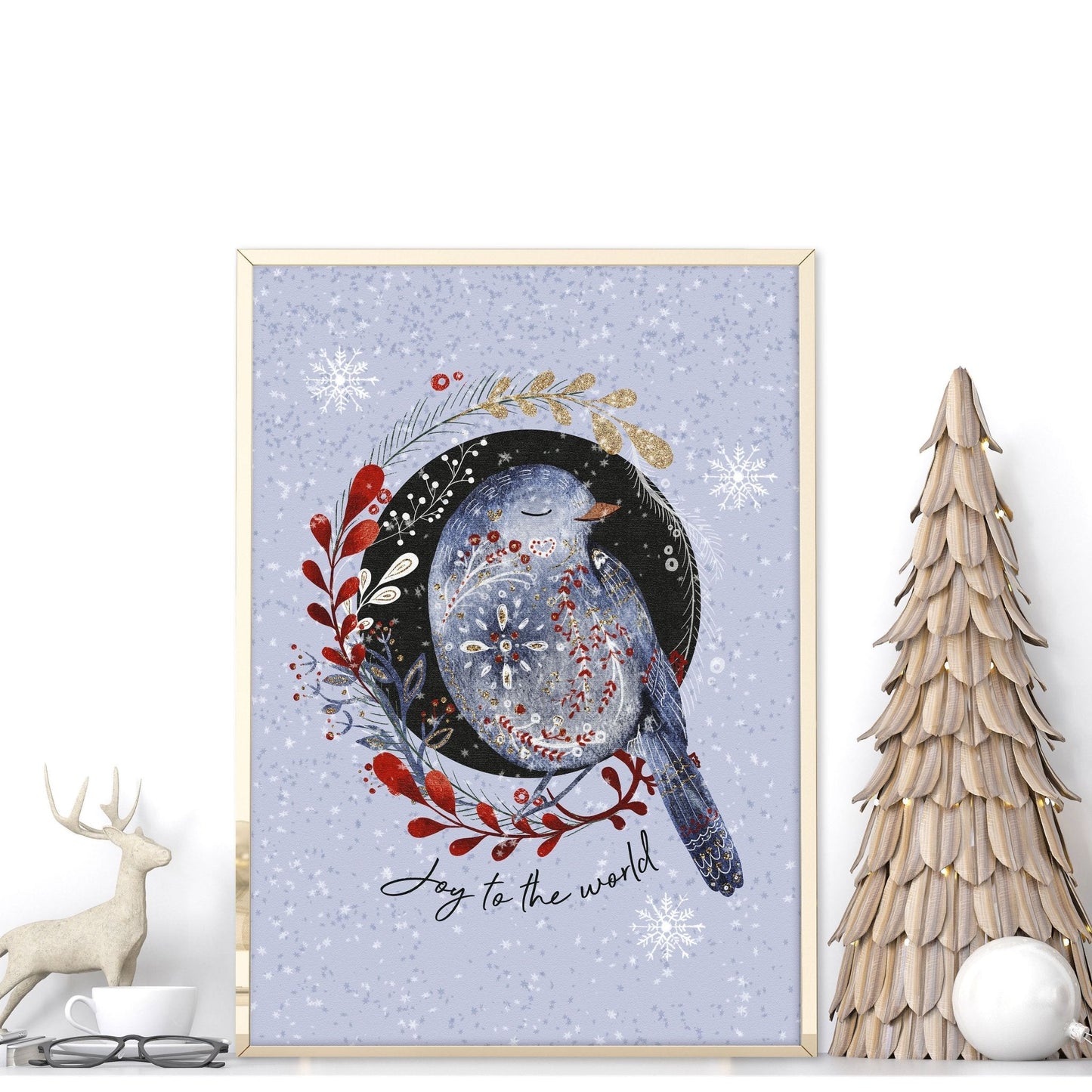 Scandi Christmas decorations | wall art print