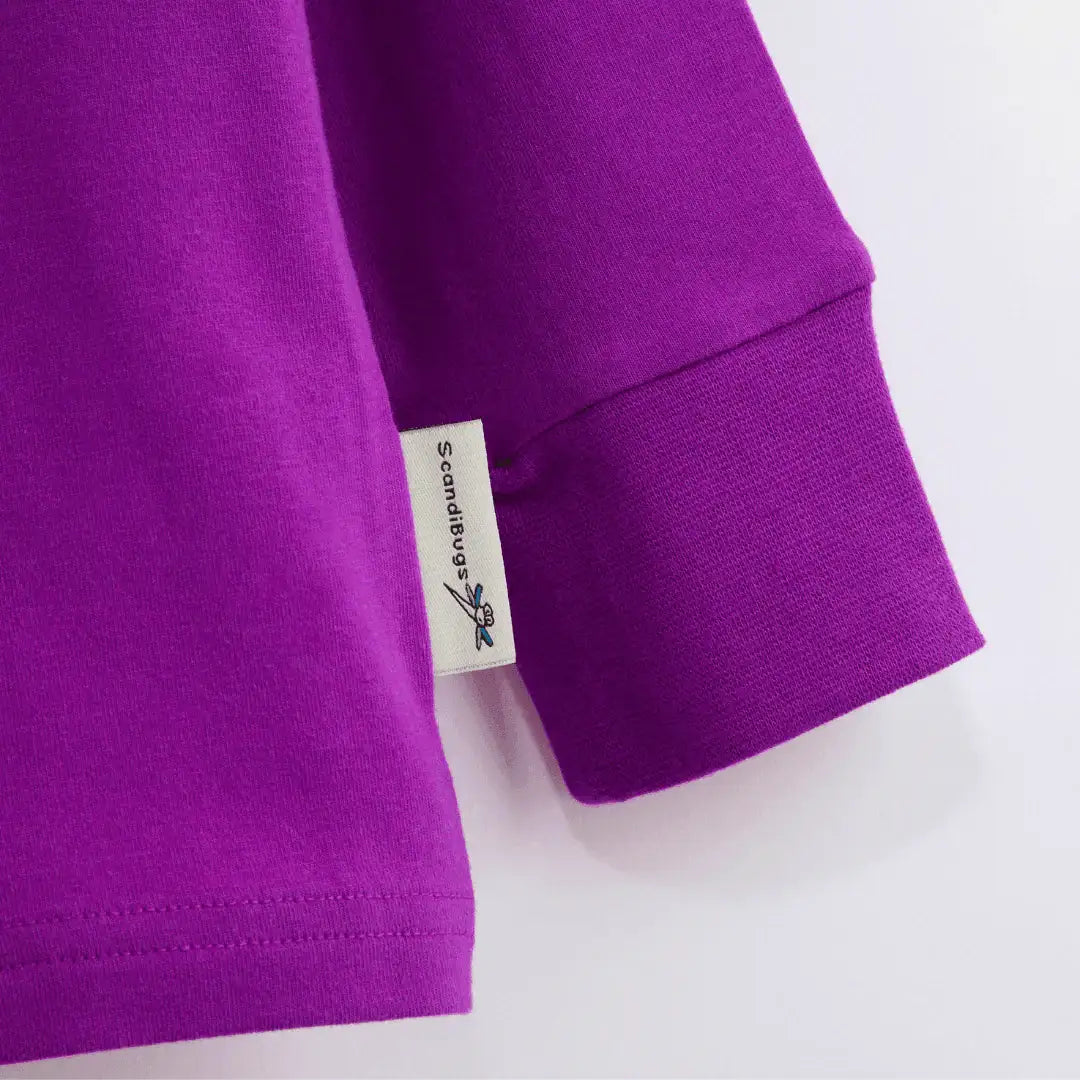 ScandiBugs Own Label Organic Long Sleeve Top - Perfectly Purple