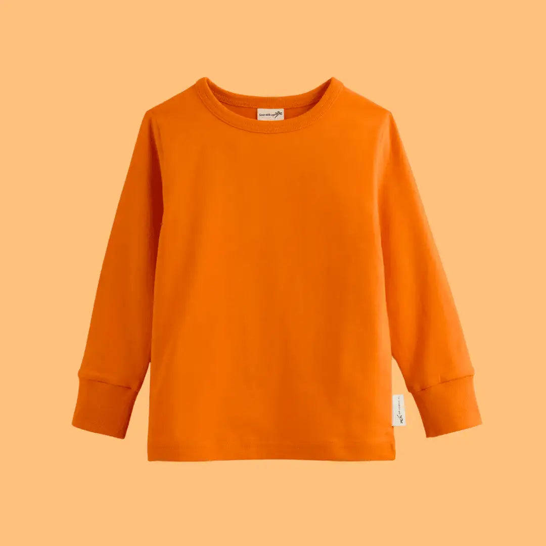 ScandiBugs Own Label Organic Long Sleeve Top - Tangelo Orange