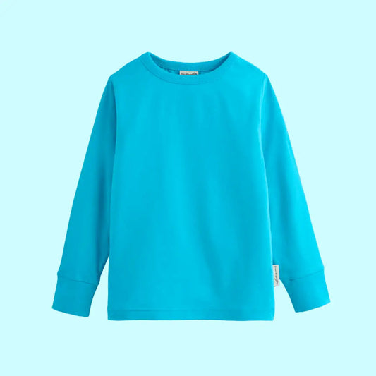 ScandiBugs Own Label Organic Long Sleeve Top - Tempting Turquoise