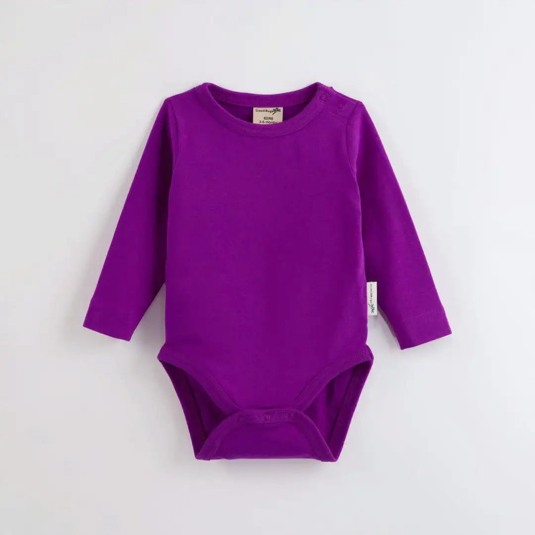 ScandiBugs Own Label Organic Long Sleeve Vest - Perfectly Purple