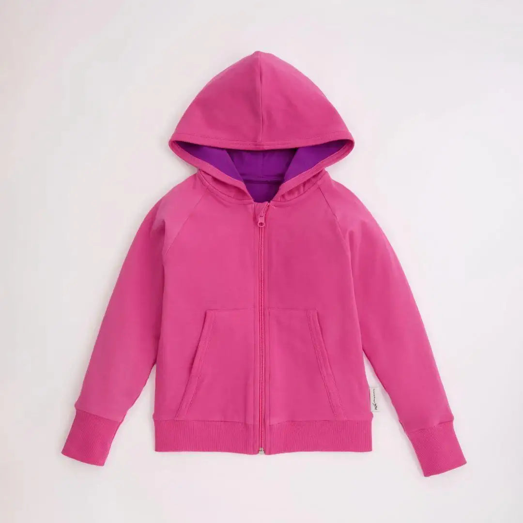 ScandiBugs Own Label Organic Reversible Hoodie - Bubblegum Pink & Perfectly Purple