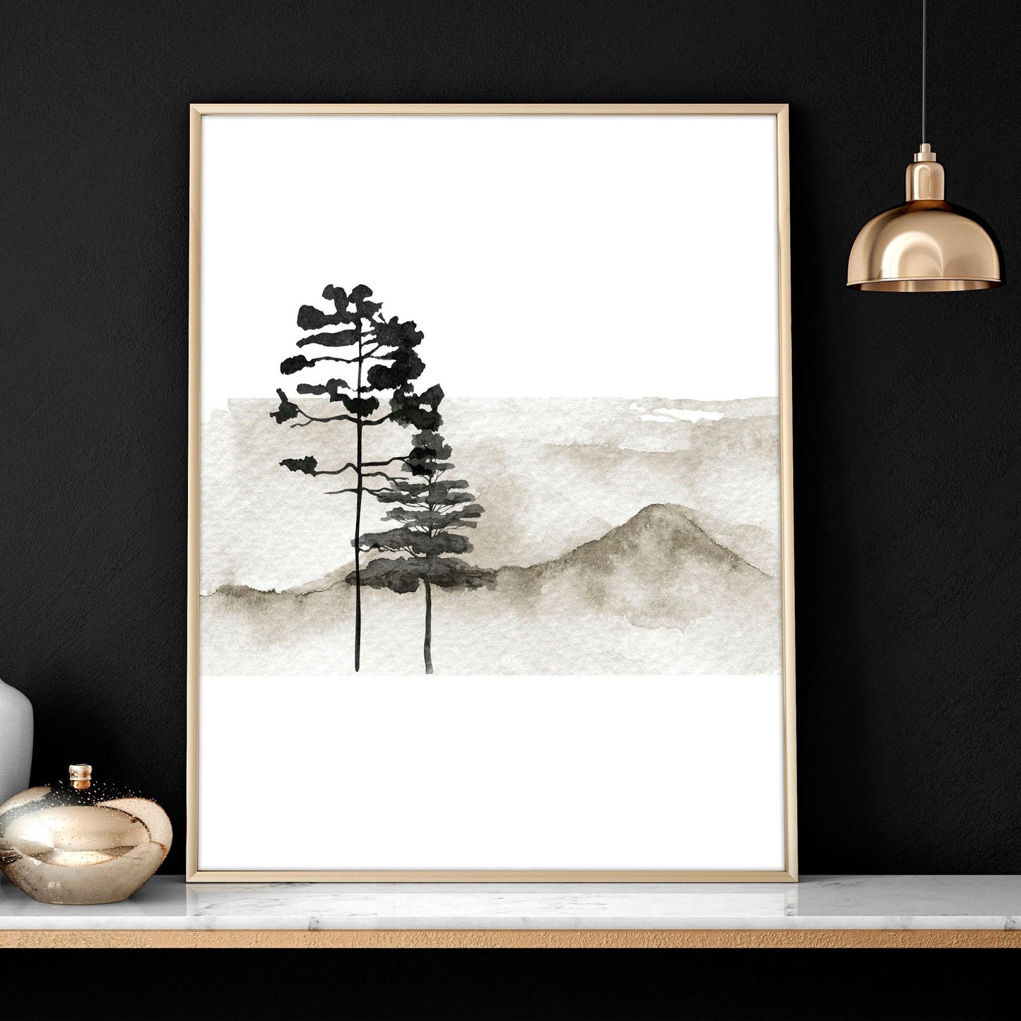 Scandinavian wall decor | set of 3 framed wall art