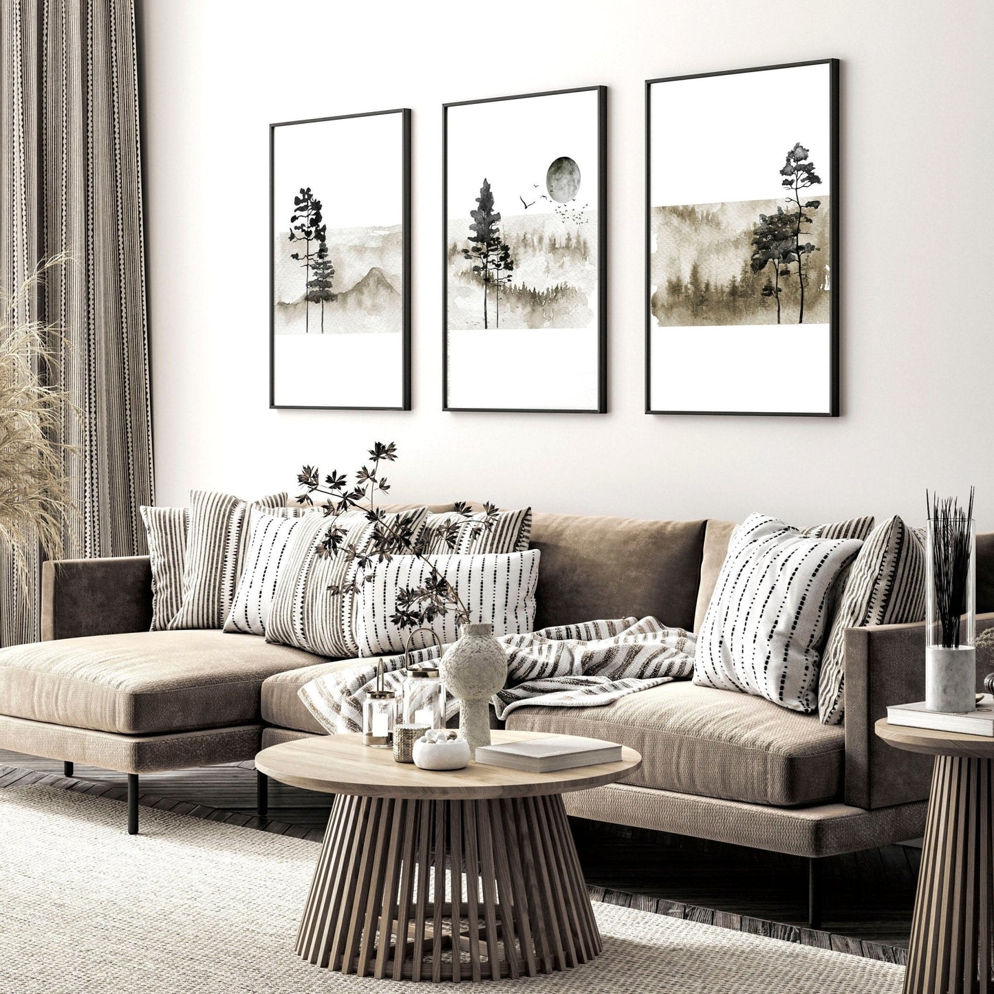 Scandinavian wall decor | set of 3 framed wall art